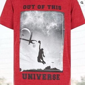 Red Basketball Graphic Kids T-Shirt